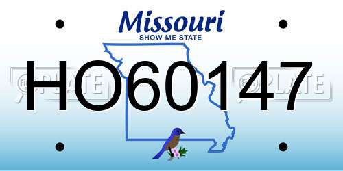 HO60147 Missouri License Plate