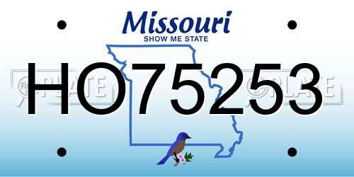 HO75253 Missouri License Plate
