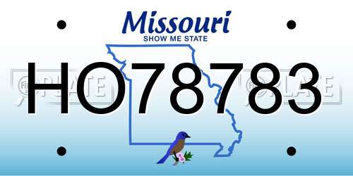 HO78783 Missouri License Plate