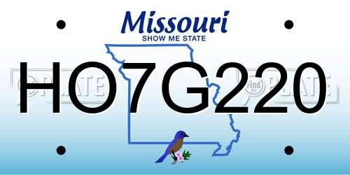 HO7G220 Missouri License Plate