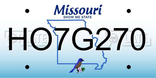 HO7G270 Missouri License Plate