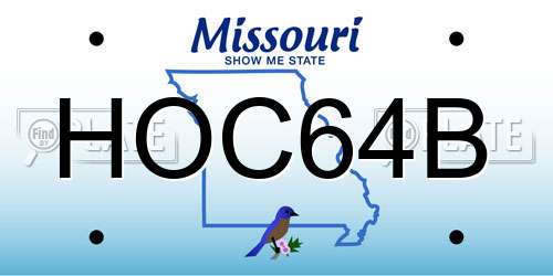 HOC64B Missouri License Plate
