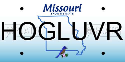 HOGLUVR Missouri License Plate