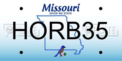 HORB35 Missouri License Plate