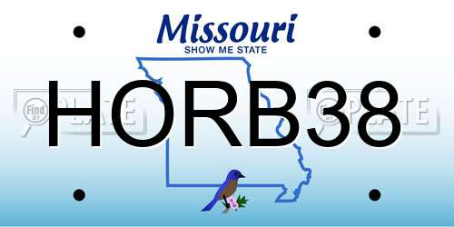 HORB38 Missouri License Plate