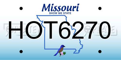HOT6270 Missouri License Plate