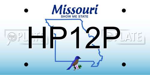 HP12P Missouri License Plate