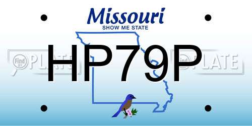 HP79P Missouri License Plate