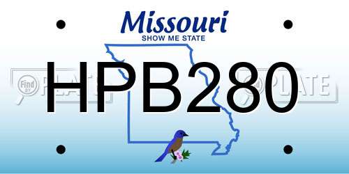 HPB280 Missouri License Plate