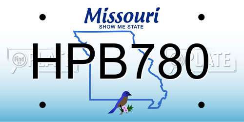 HPB780 Missouri License Plate