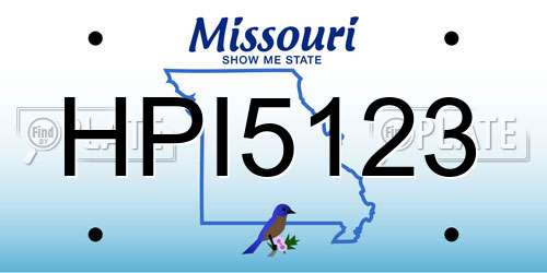 HPI5123 Missouri License Plate