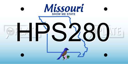 HPS280 Missouri License Plate