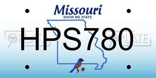HPS780 Missouri License Plate