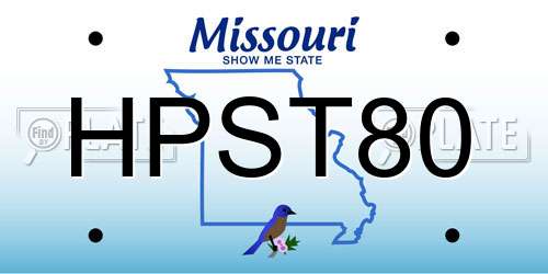 HPST80 Missouri License Plate