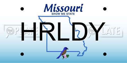 HRLDY Missouri License Plate