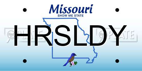HRSLDY Missouri License Plate