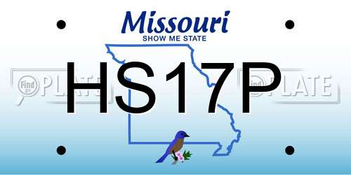 HS17P Missouri License Plate