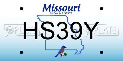 HS39Y Missouri License Plate