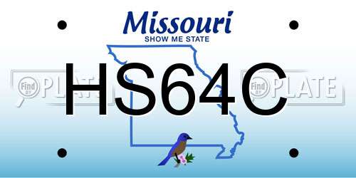 HS64C Missouri License Plate