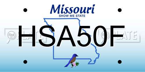HSA50F Missouri License Plate