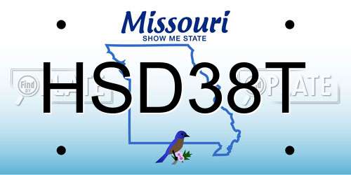 HSD38T Missouri License Plate