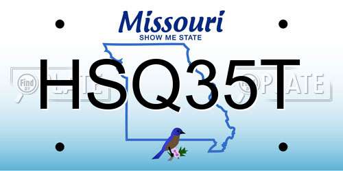 HSQ35T Missouri License Plate