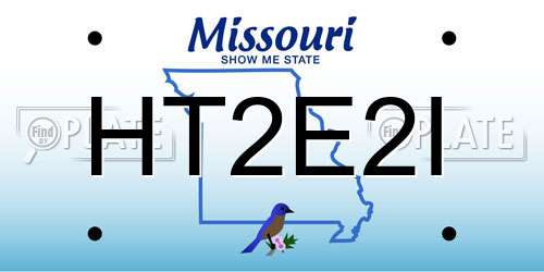 HT2E2I Missouri License Plate