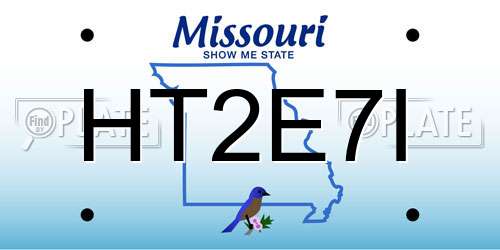 HT2E7I Missouri License Plate