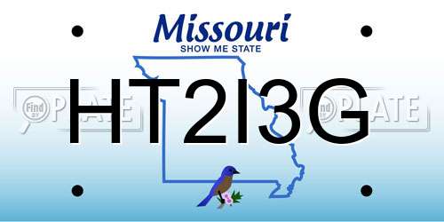 HT2I3G Missouri License Plate