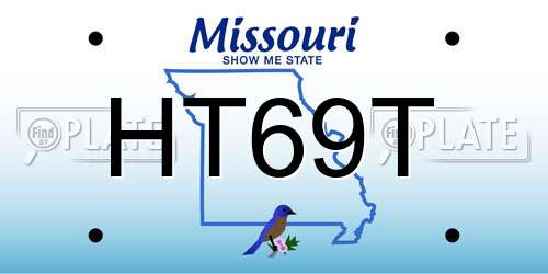 HT69T Missouri License Plate