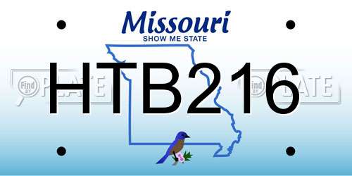 HTB216 Missouri License Plate