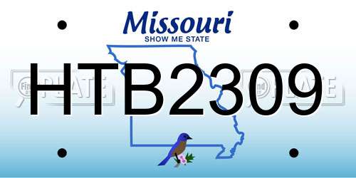 HTB2309 Missouri License Plate