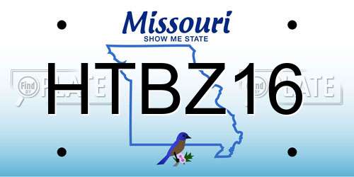 HTBZ16 Missouri License Plate