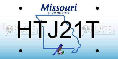 HTJ21T Missouri License Plate
