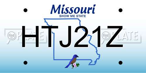 HTJ21Z Missouri License Plate