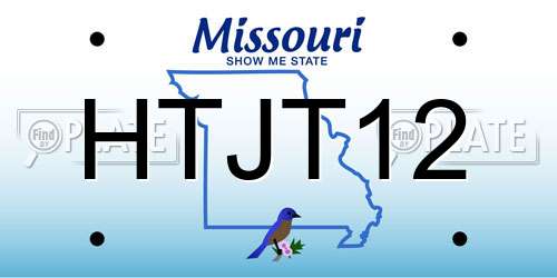 HTJT12 Missouri License Plate