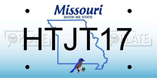 HTJT17 Missouri License Plate