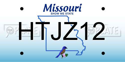 HTJZ12 Missouri License Plate