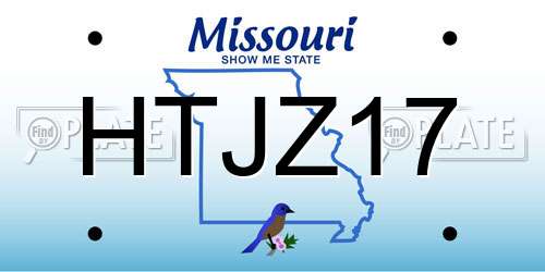 HTJZ17 Missouri License Plate