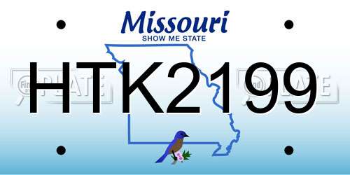 HTK2199 Missouri License Plate