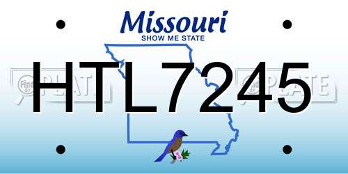 HTL7245 Missouri License Plate