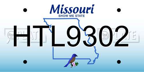 HTL9302 Missouri License Plate