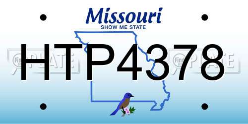 HTP4378 Missouri License Plate
