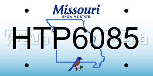 HTP6085 Missouri License Plate