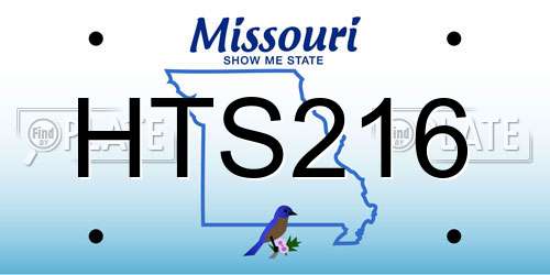 HTS216 Missouri License Plate