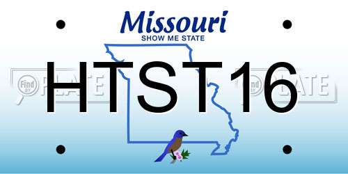 HTST16 Missouri License Plate