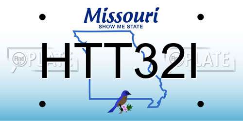 HTT32I Missouri License Plate