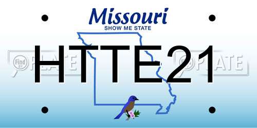 HTTE21 Missouri License Plate