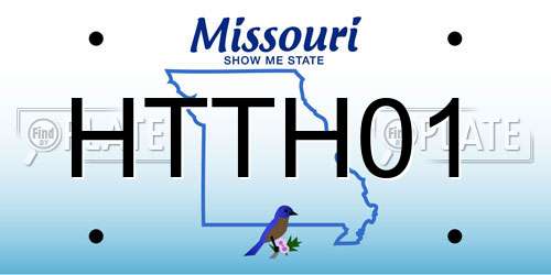 HTTH01 Missouri License Plate