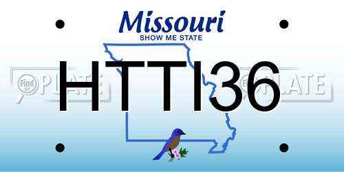 HTTI36 Missouri License Plate